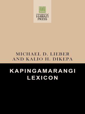 Kapingamarangi Lexicon - ebook